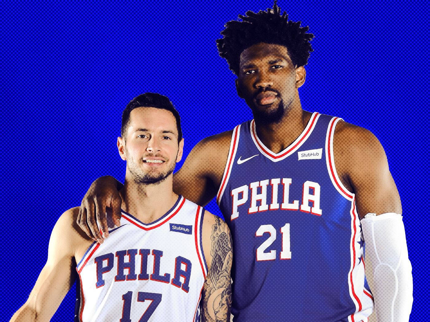 Jj Redick And Joel Embiid Background