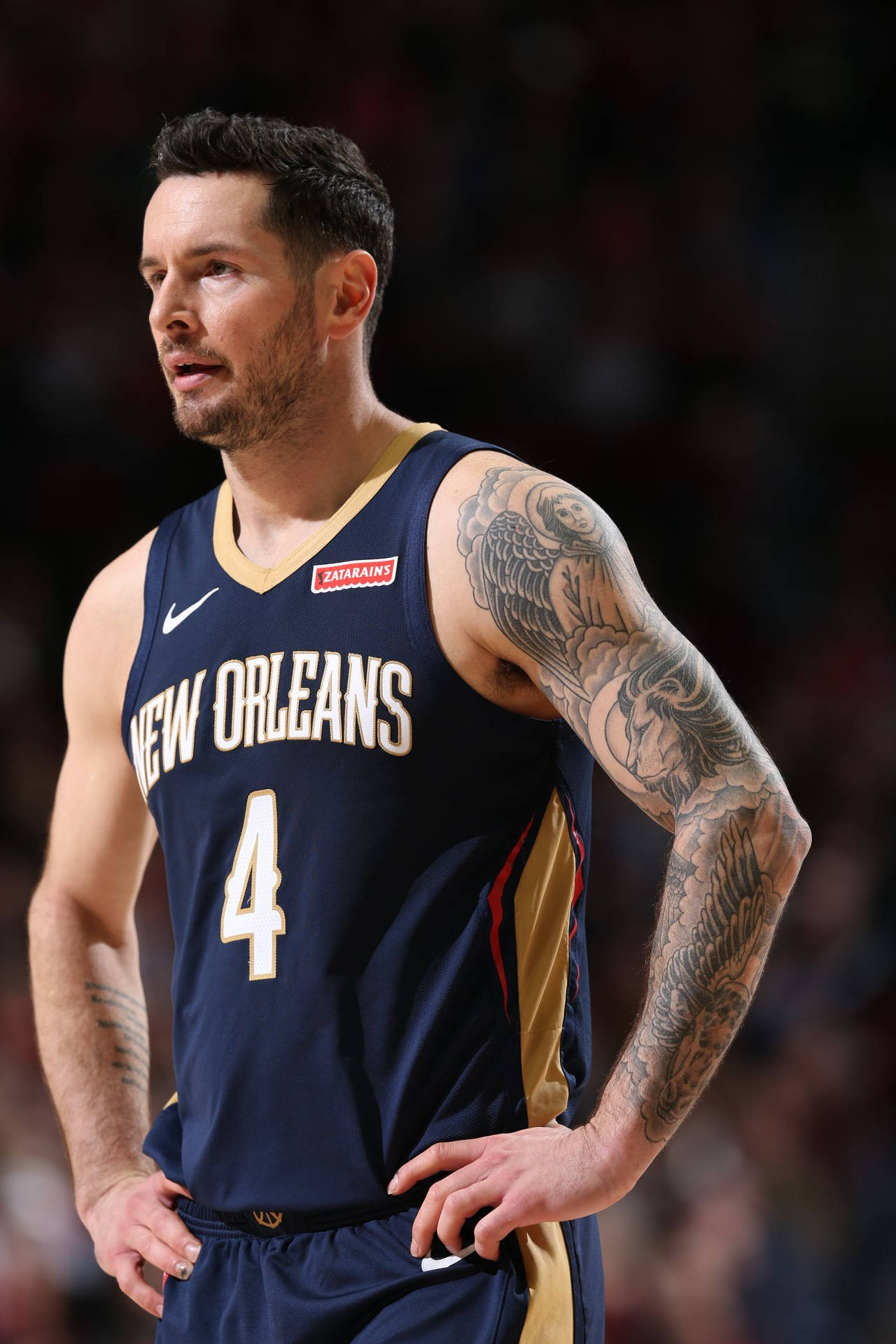 Jj Redick In Blue Jersey No. 4 Background