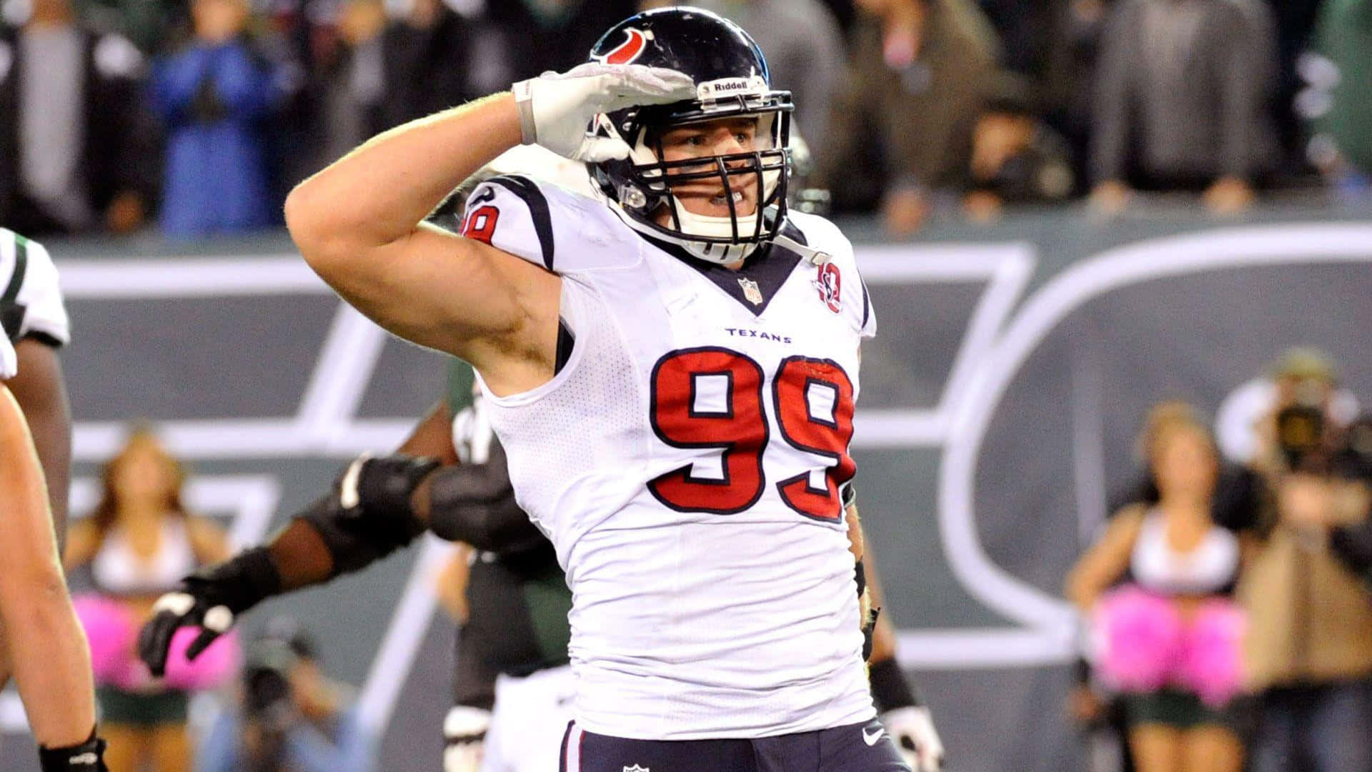 Jj Watt, Houston Texans Defender And 3-time Nfl Defensive Player Of The Year Background