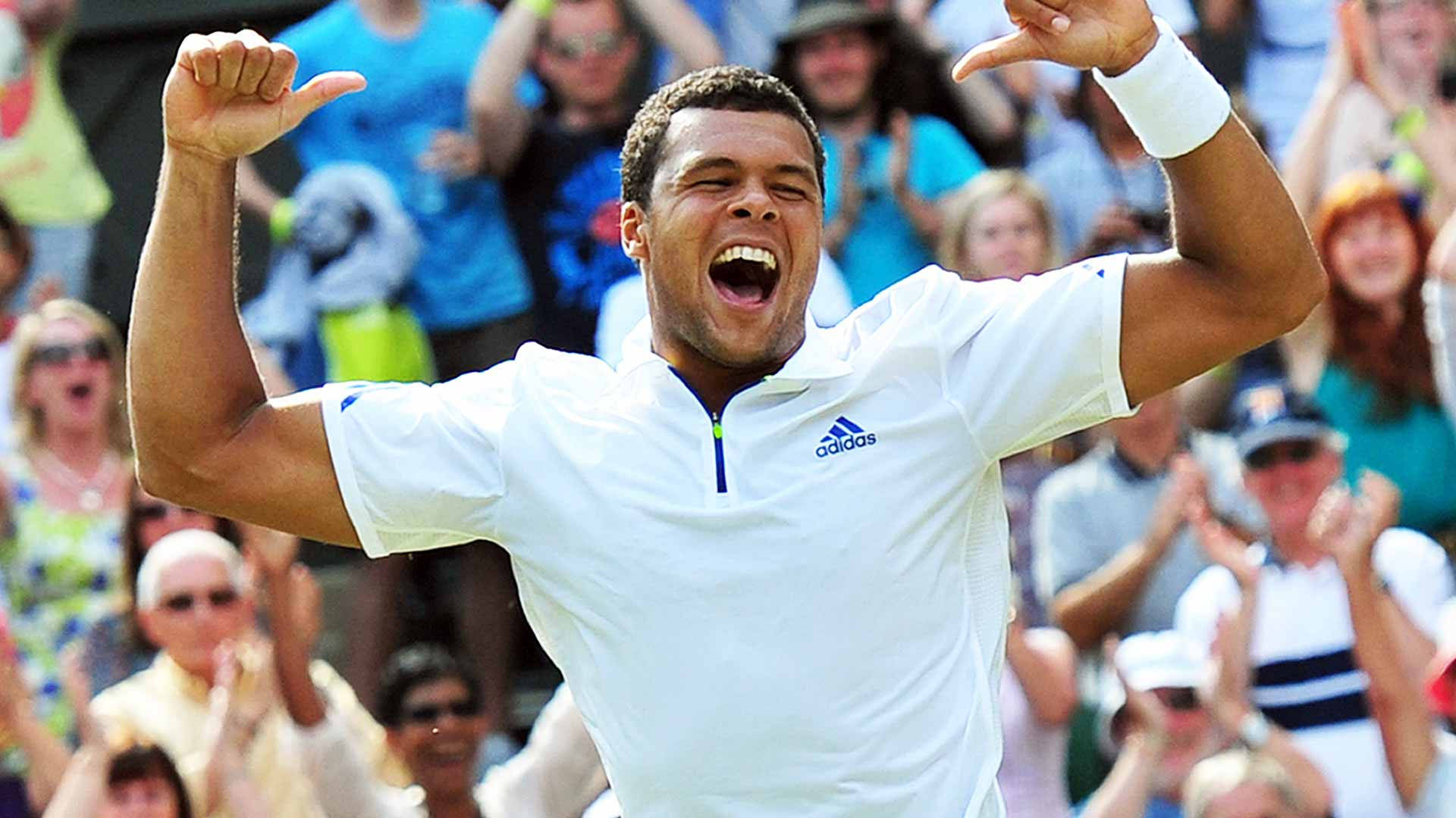 Jo-wilfried Tsonga Proud And Elated Background