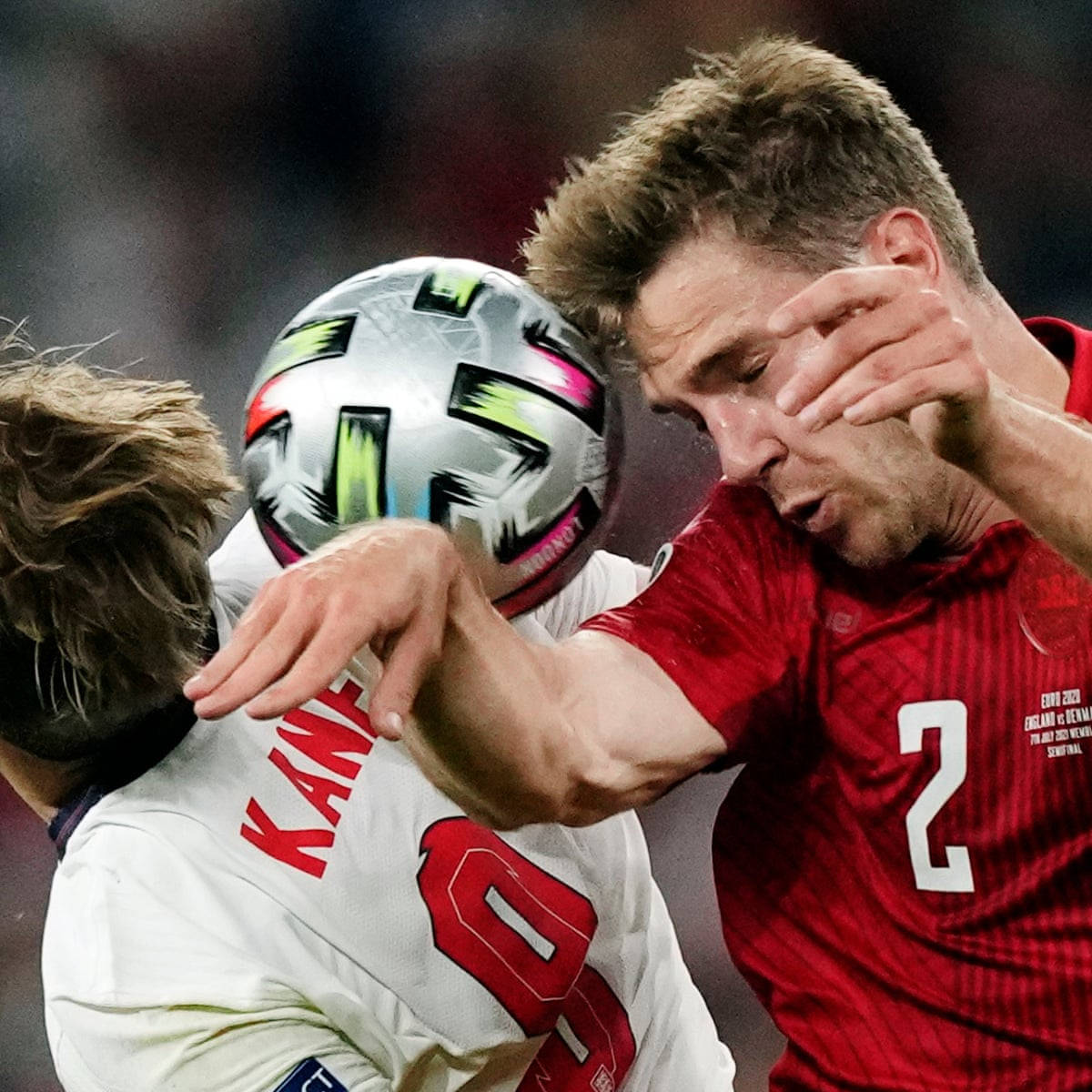 Joachim Andersen Colliding With Opponent