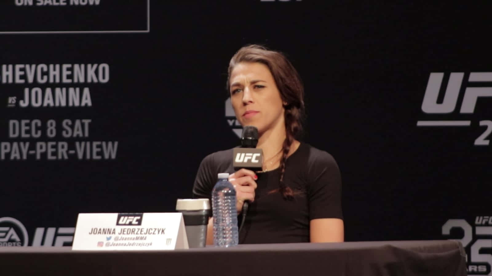 Joanna Jedrzejczyk In Press-fight Conference Background