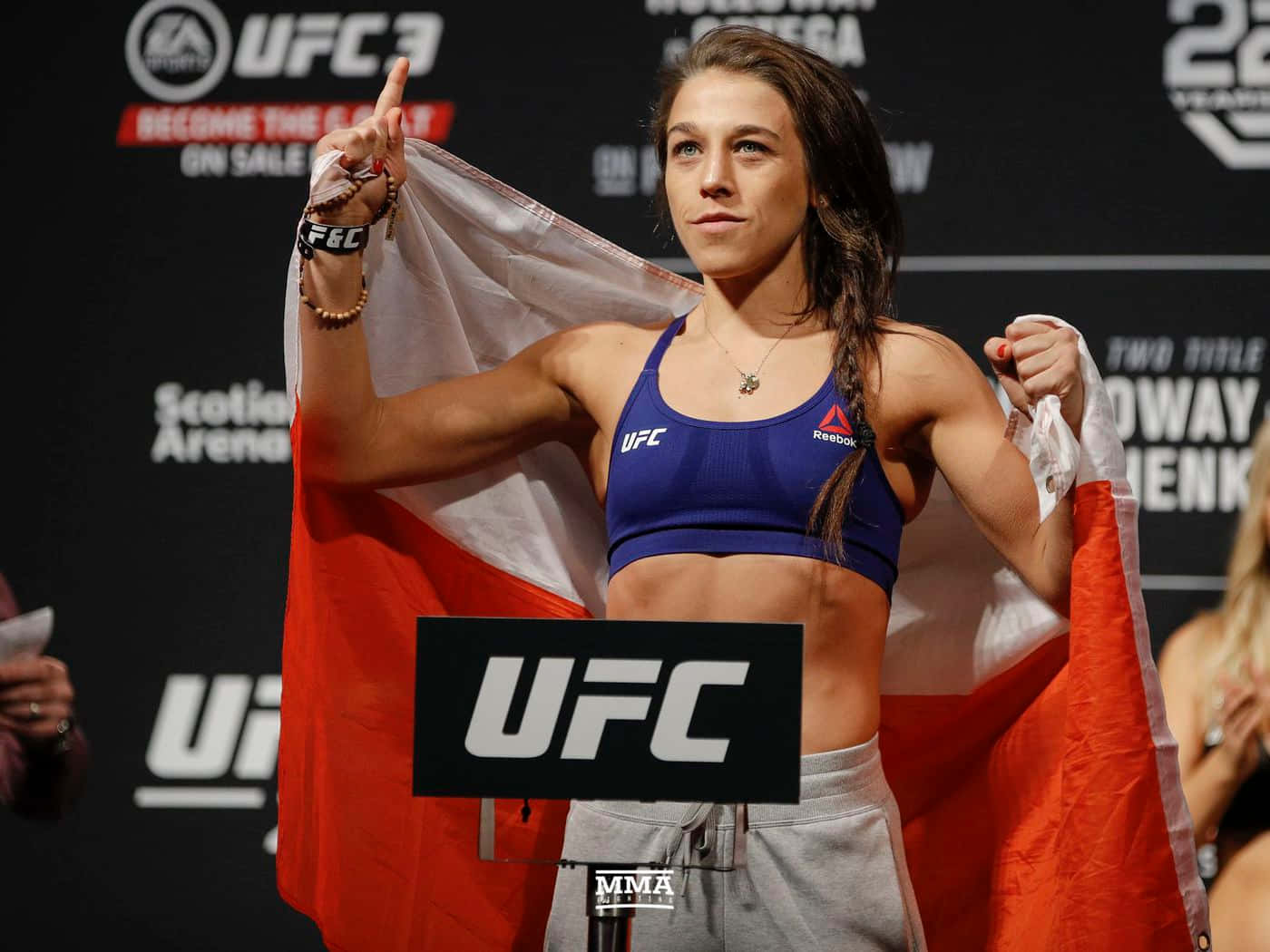 Joanna Jedrzejczyk Weight-in Background