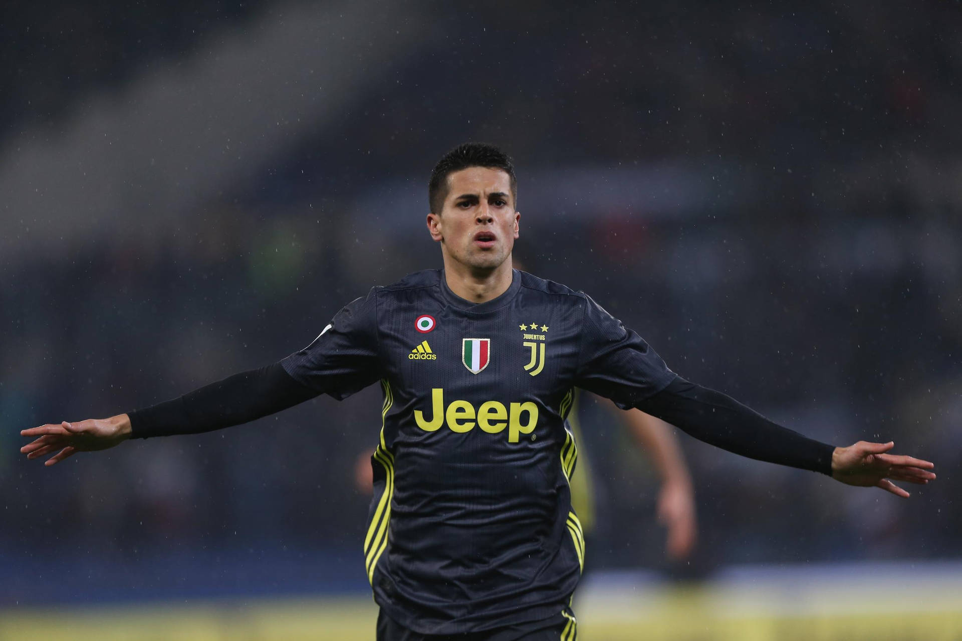 Joao Cancelo Black And Yellow Background