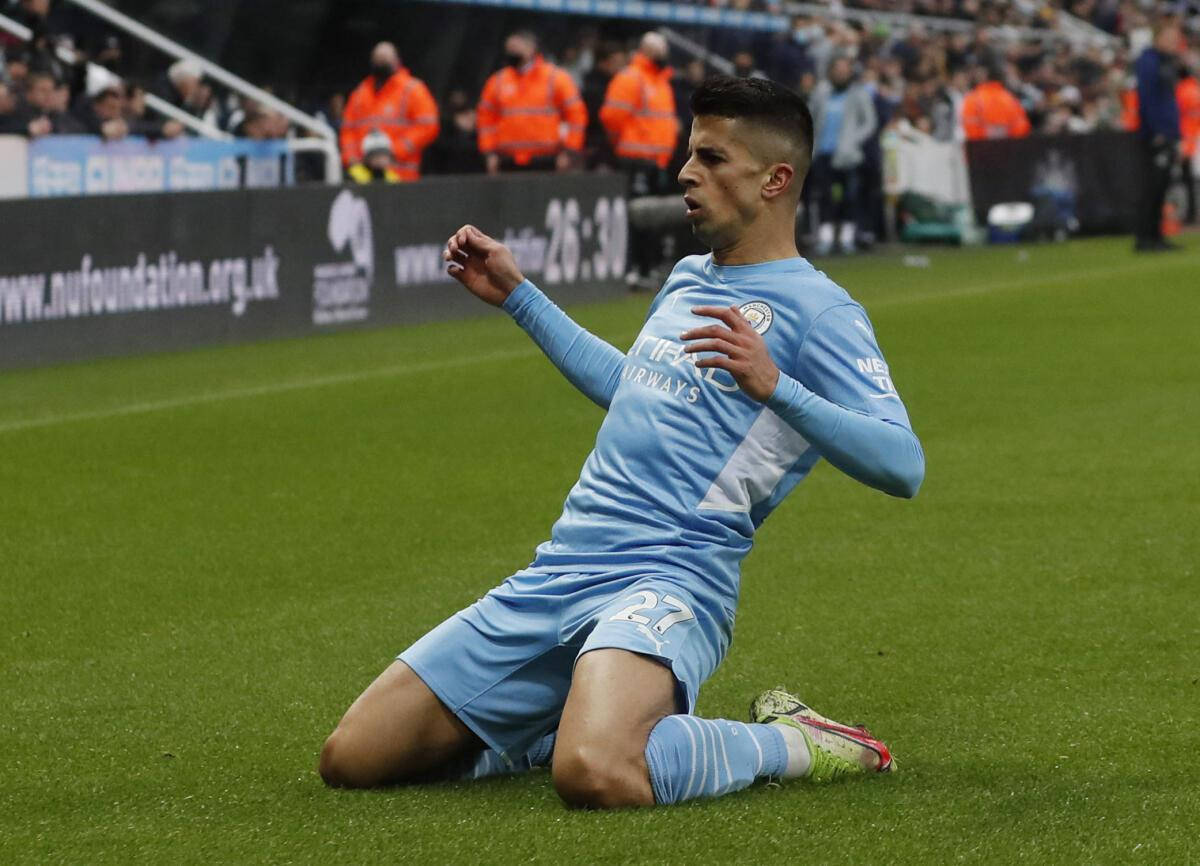 Joao Cancelo On His Knees