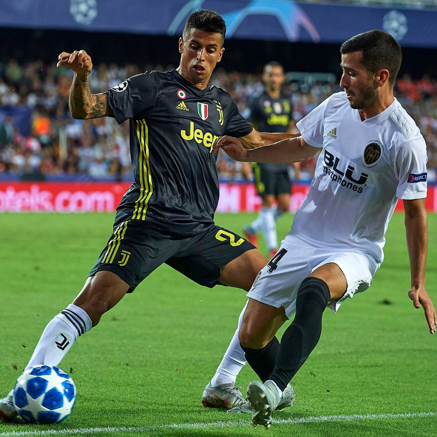 Joao Cancelo Skillfully Taking Possession Of The Ball Background