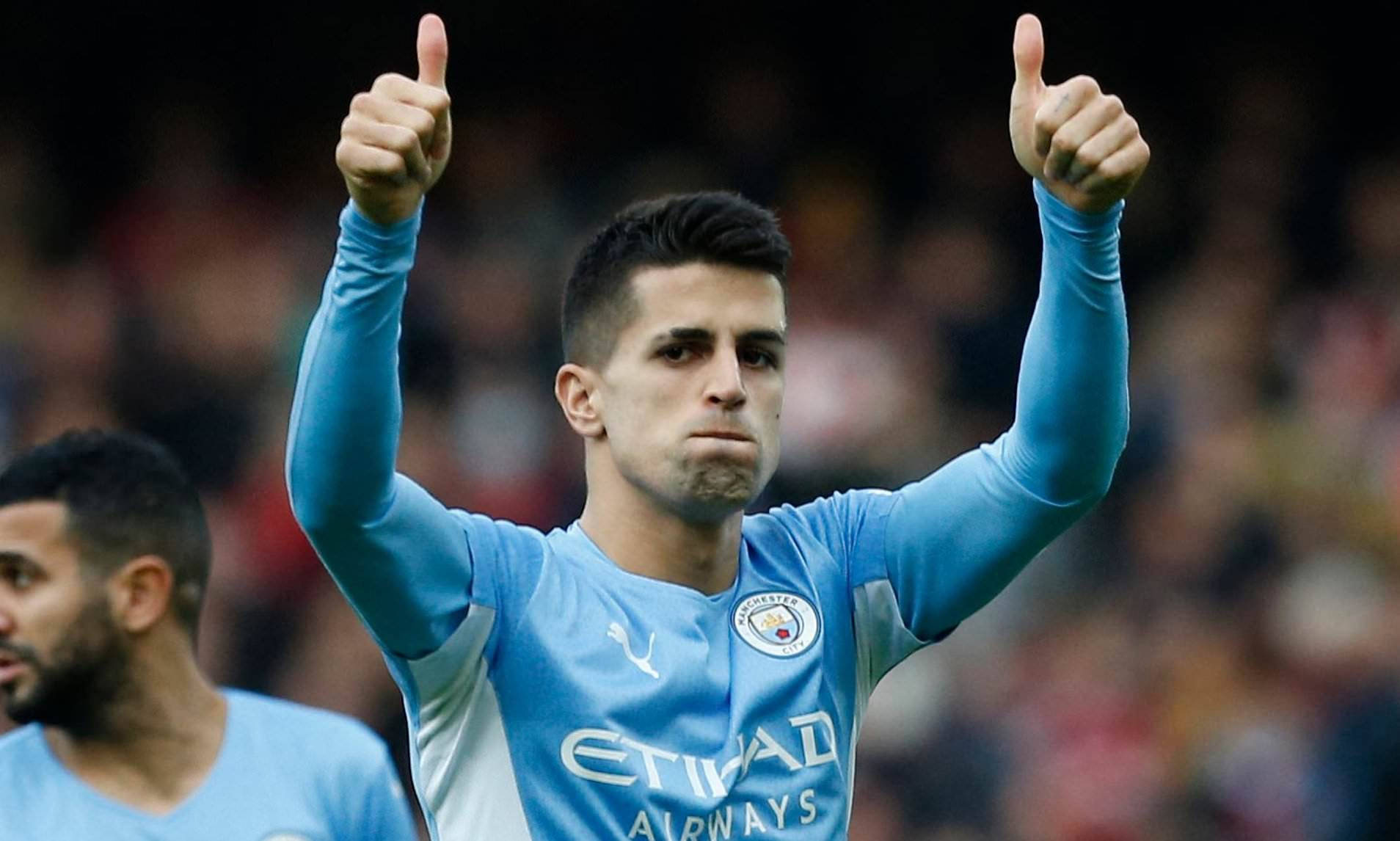 Joao Cancelo Two Thumbs-up Background