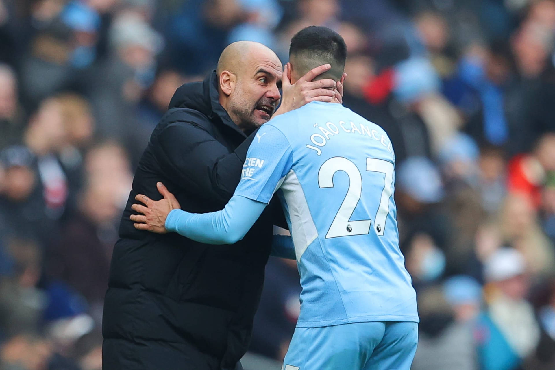 Joao Cancelo With Manager