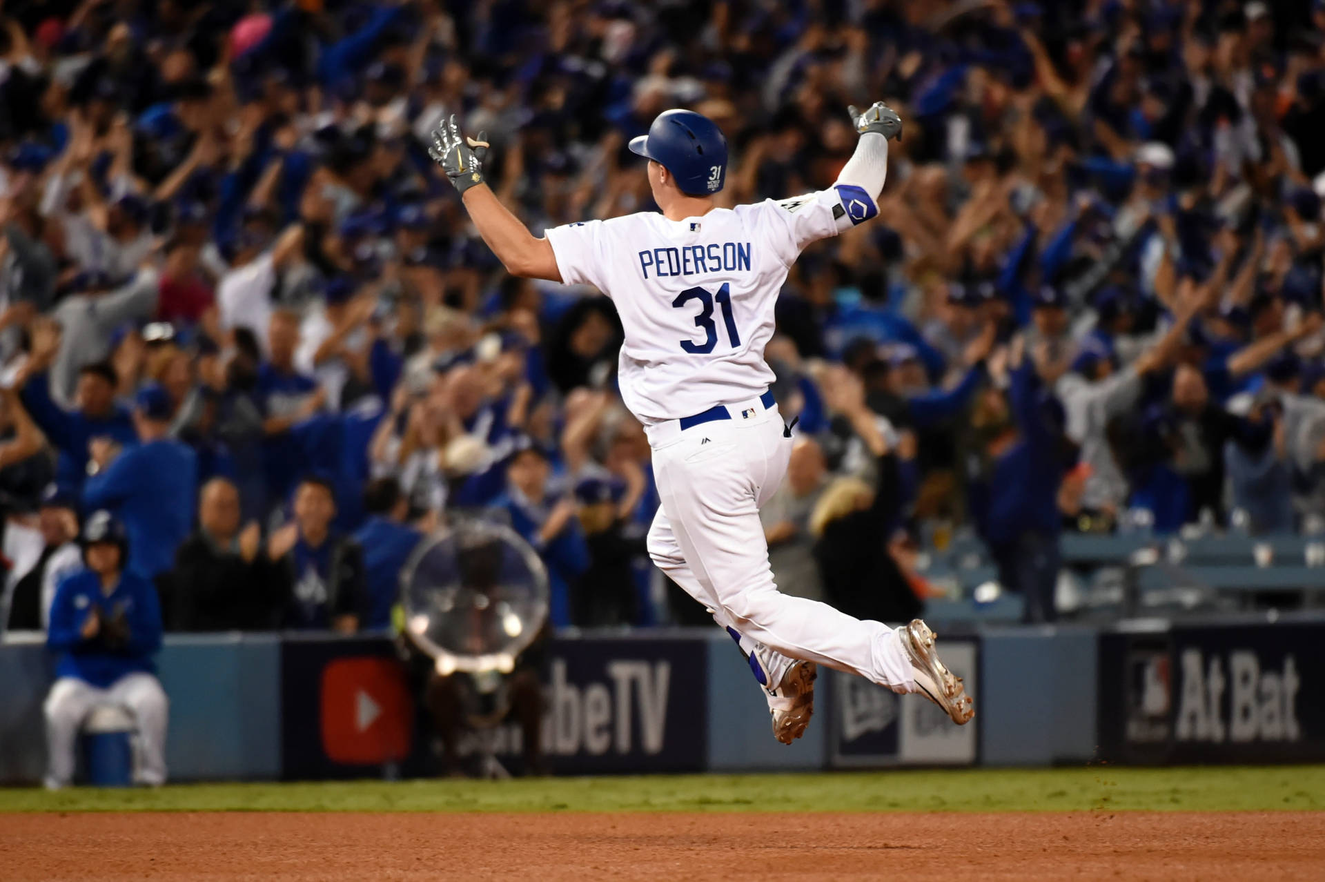 Joc Pederson Off The Ground Background