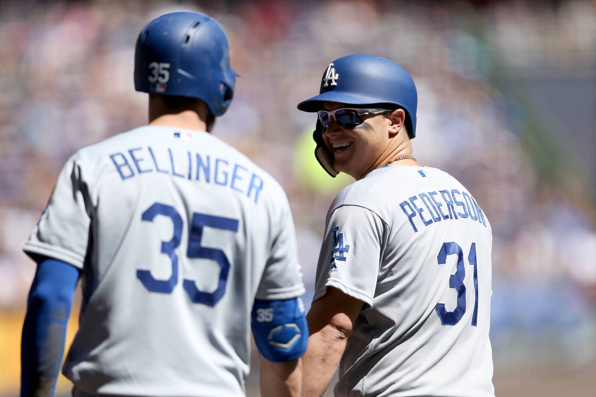 Joc Pederson With Cody Bellinger Background