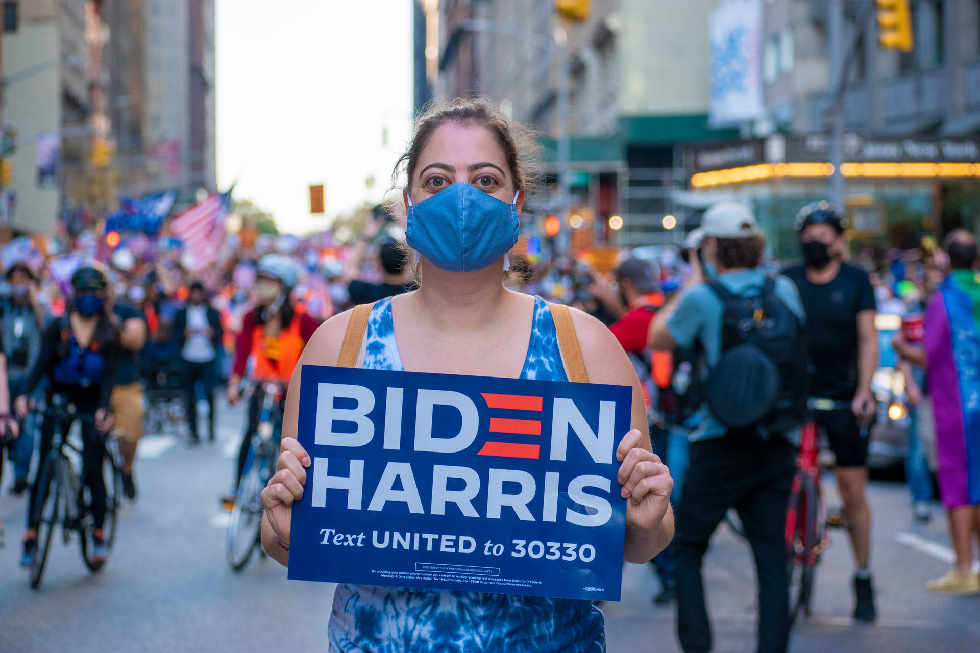 Joe Biden And Harris Supporter Background