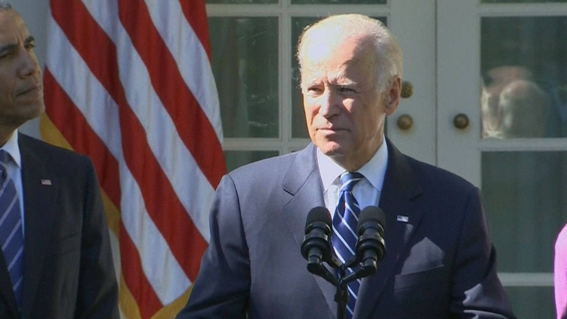Joe Biden Delivers An Empowering Speech To A Crowd In The Morning. Background