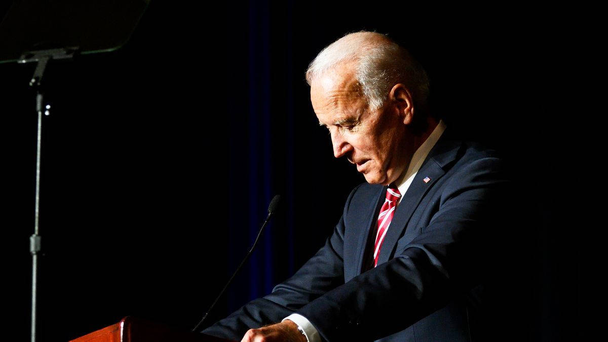 Joe Biden Takes The Stage Background