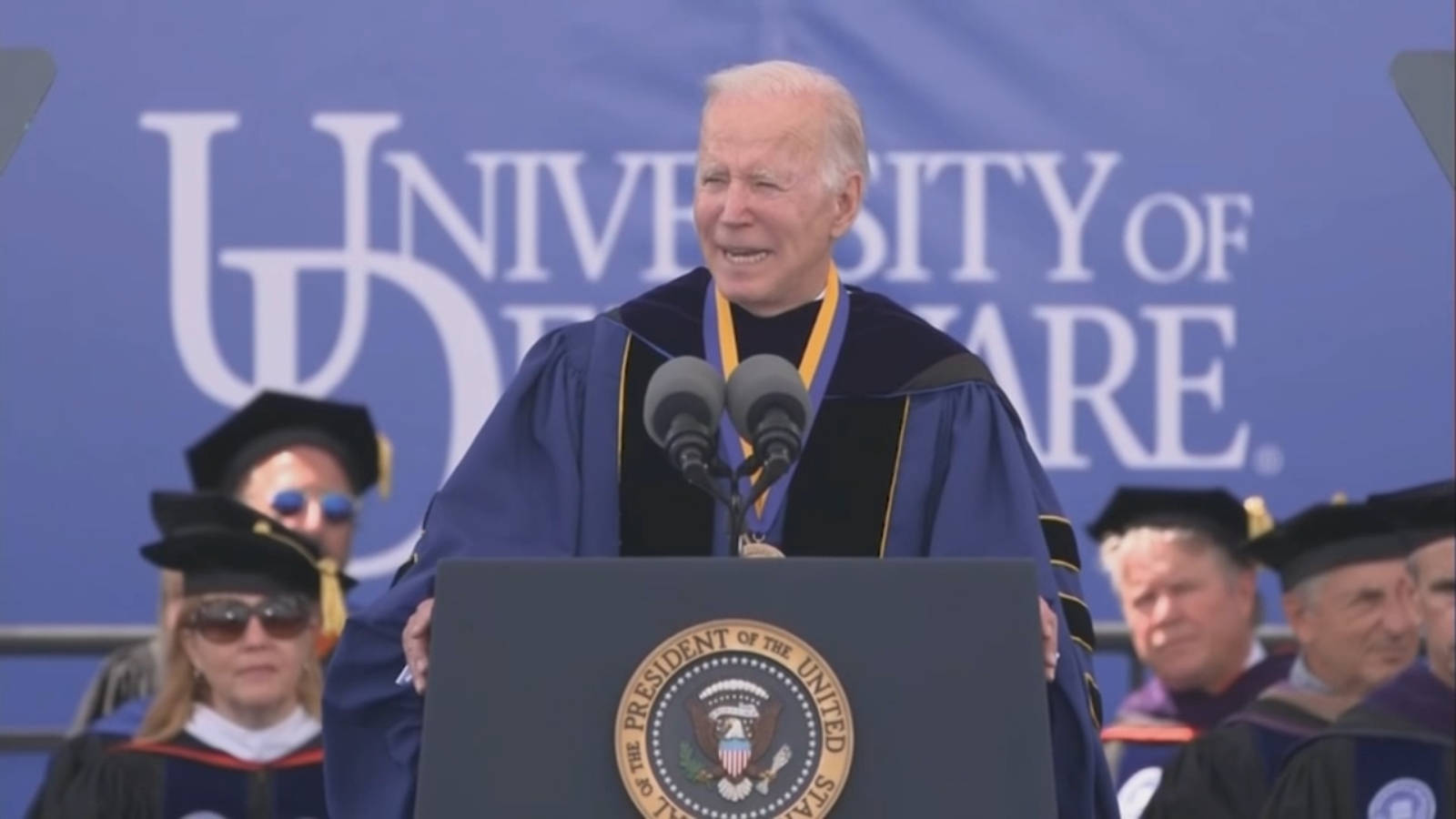 Joe Biden University Of Delaware Graduation Background