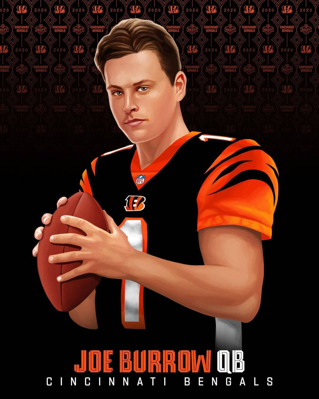 Joe Burrow Cincinnati Bengals Background