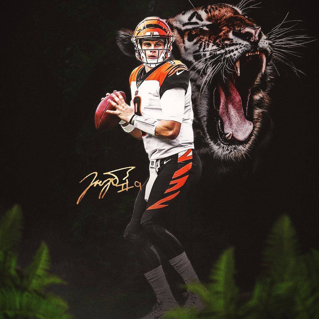 Joe Burrow Tiger Art Background