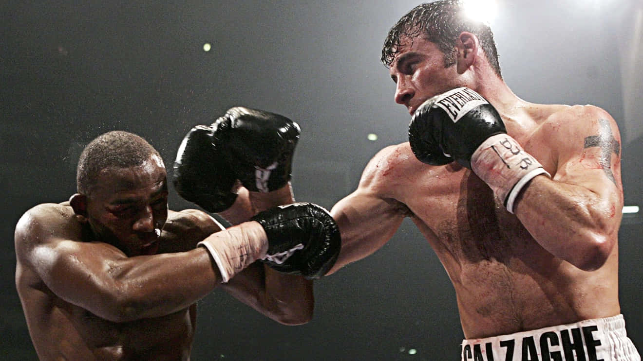 Joe Calzaghe And Jeff Lacy Fight Scene Background