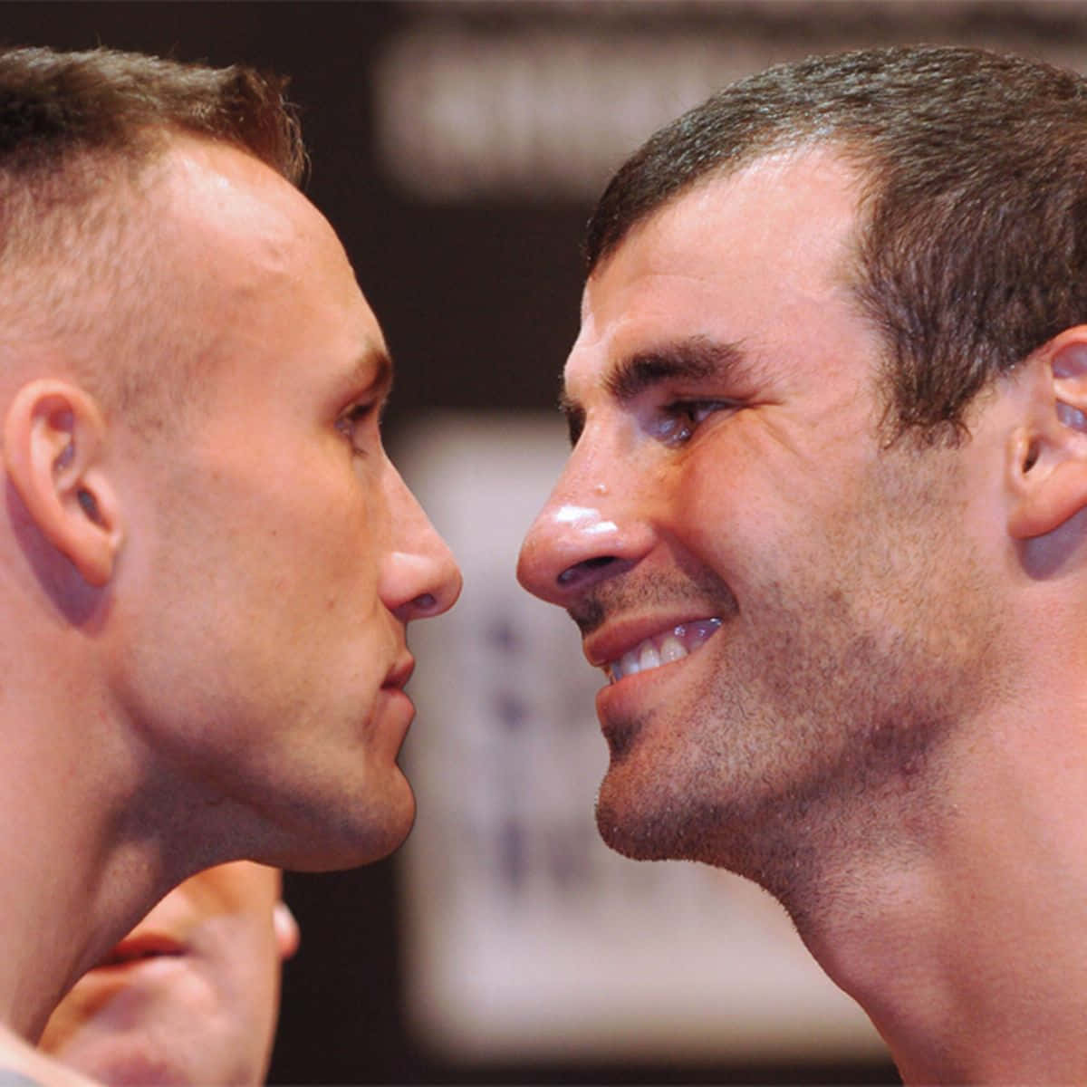 Joe Calzaghe And Mikkel Kessler Close-up Photo Background