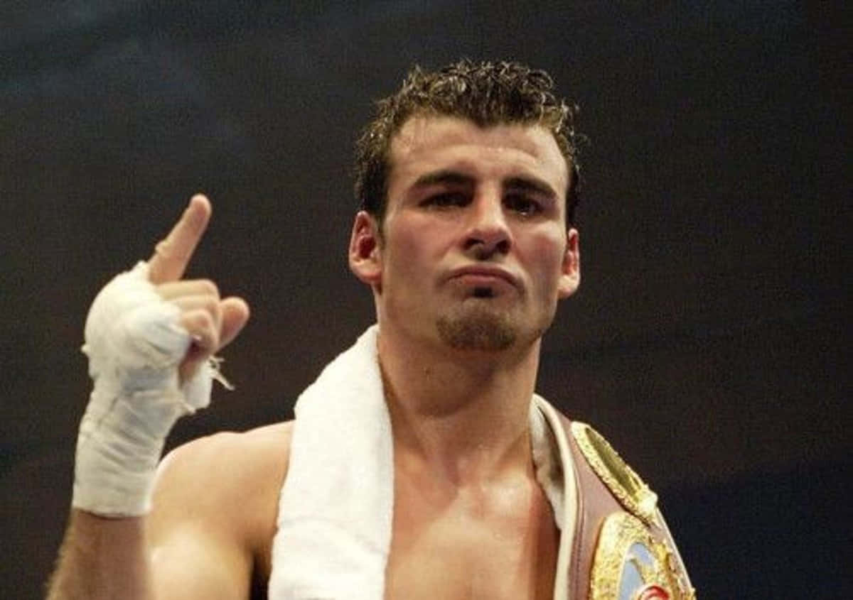 Joe Calzaghe's Cool Pose Background