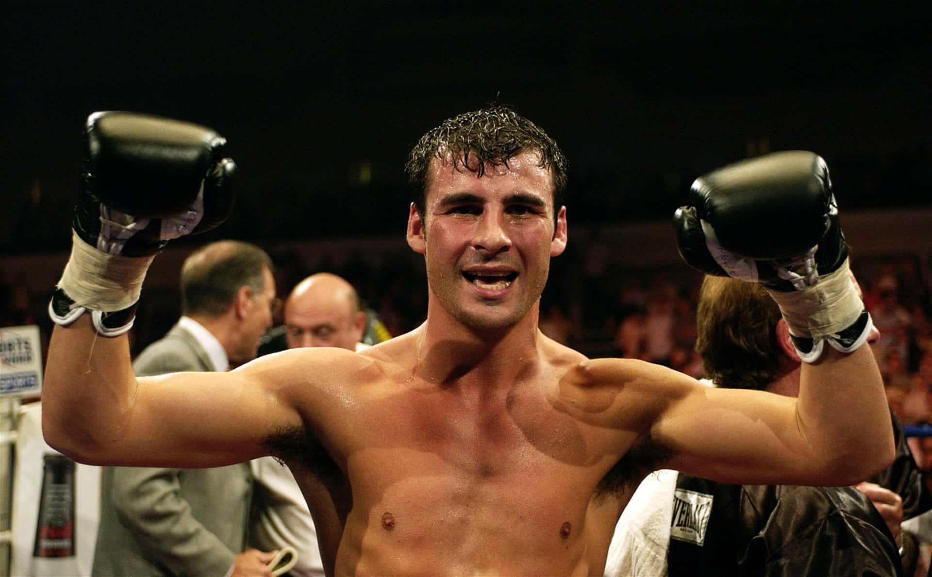Joe Calzaghe Victory Pose Background