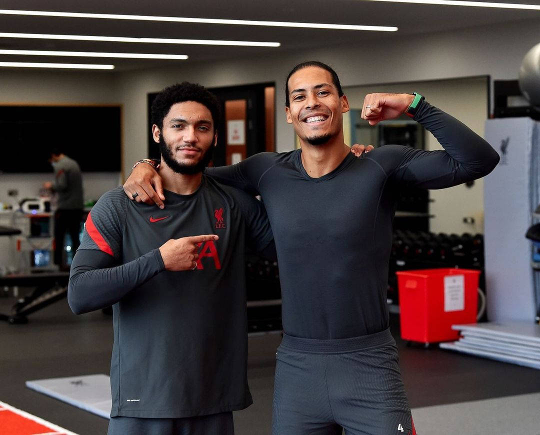 Joe Gomez And Virgil Van Dijk