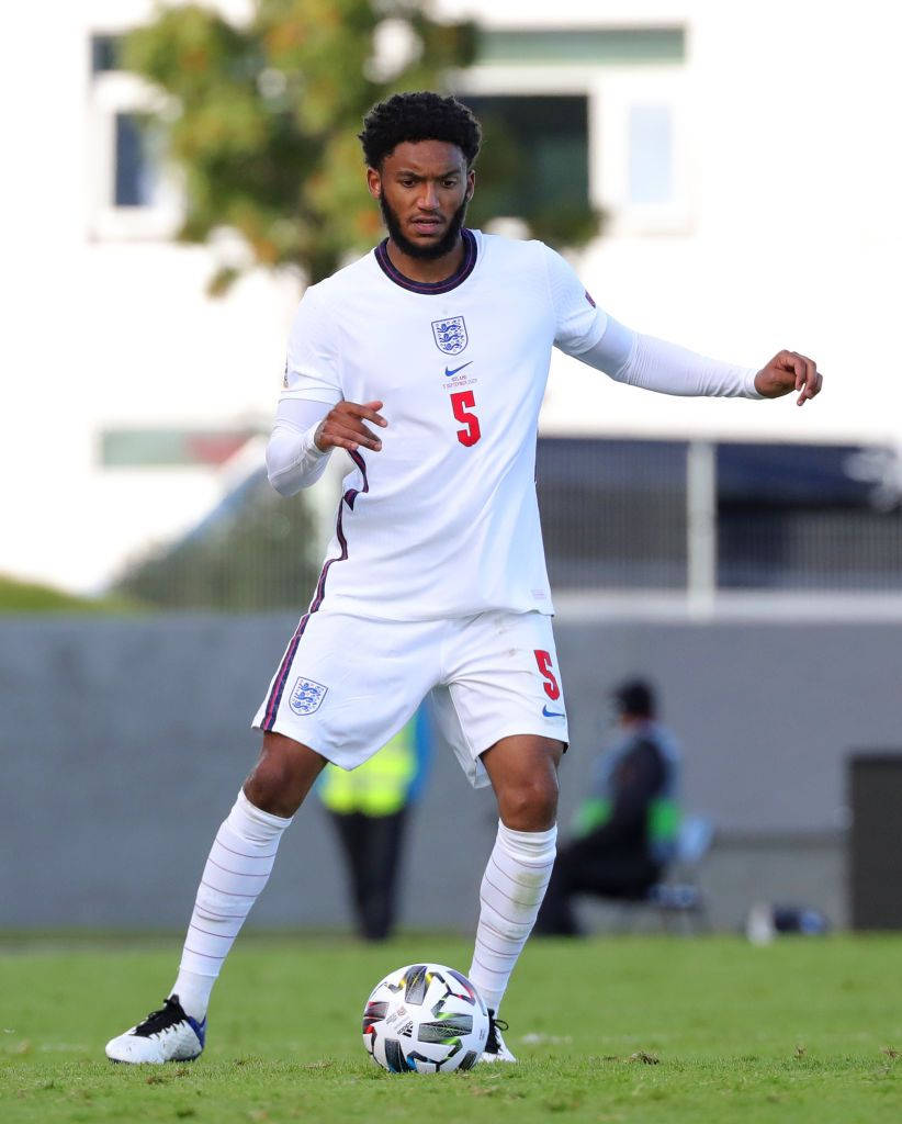 Joe Gomez In Action For The England National Football Team Background