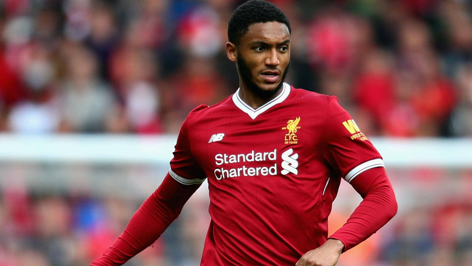 Joe Gomez Looking To The Right Background