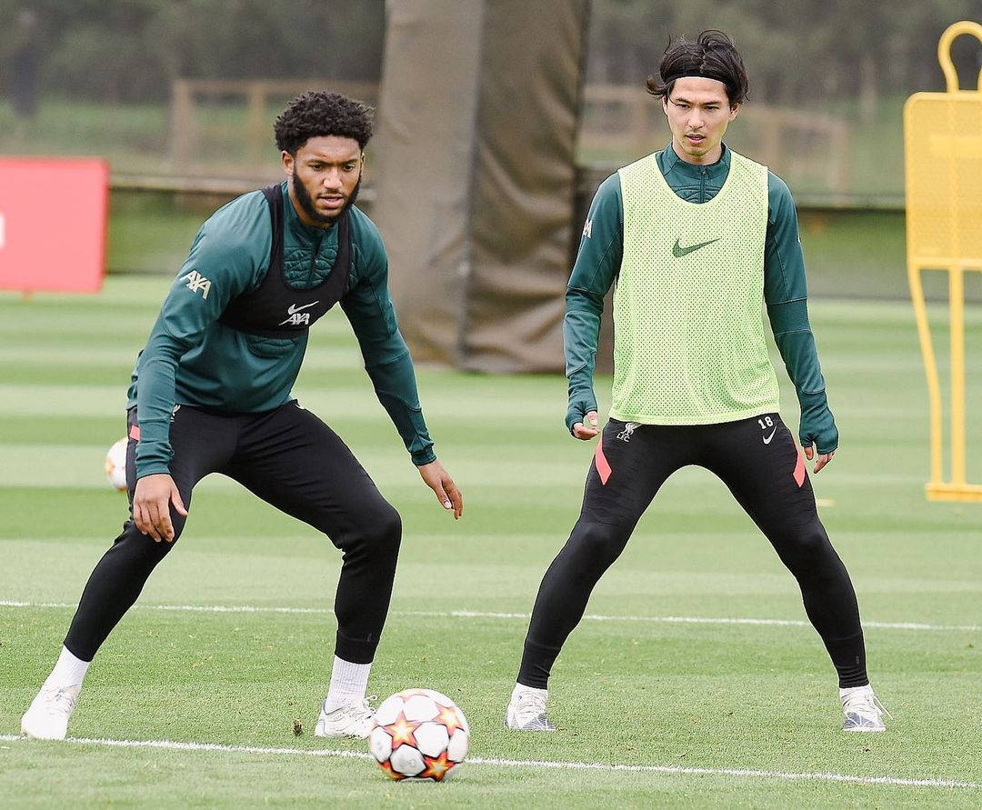 Joe Gomez Training With Teammate