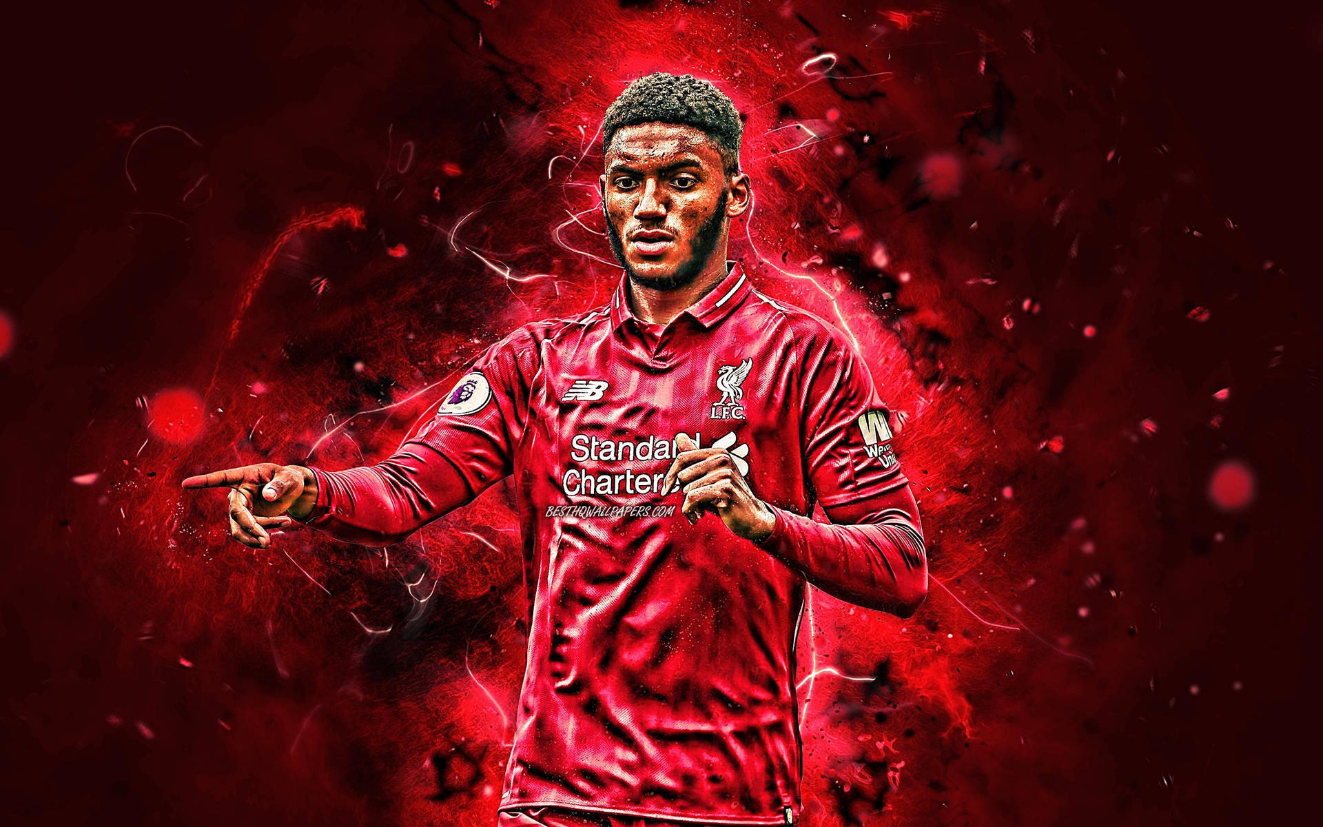 Joe Gomez With Glowing Red Background