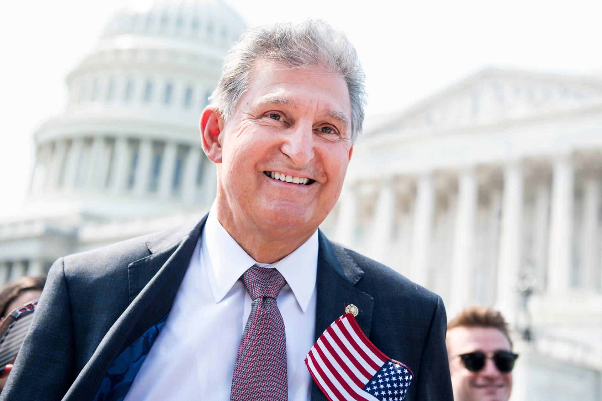 Joe Manchin Outside The White House Background