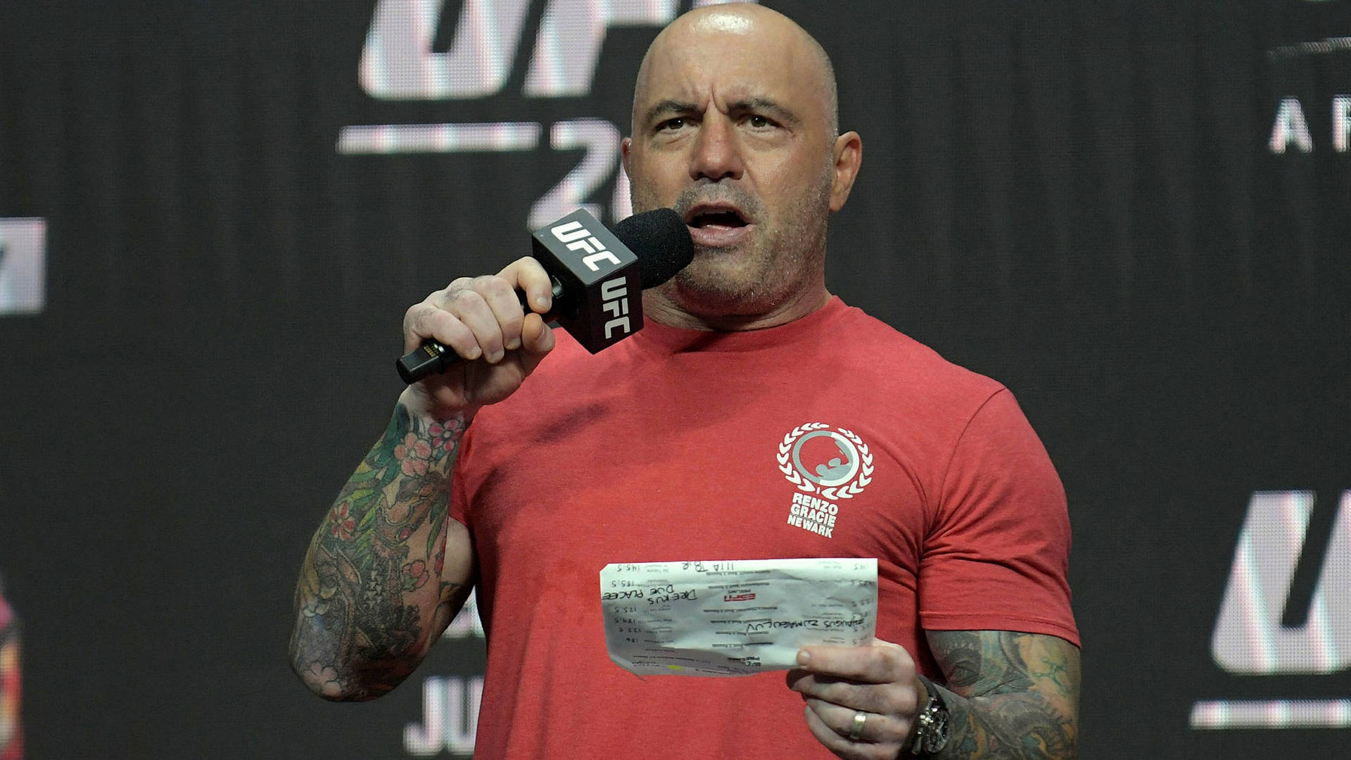 Joe Rogan Announcing Weights Background