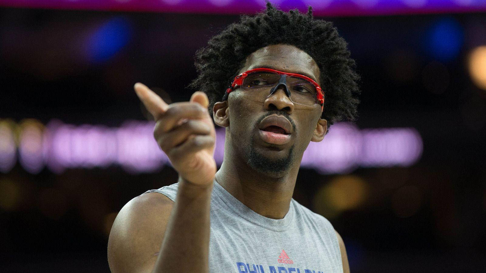 Joel Embiid With Goggles Background