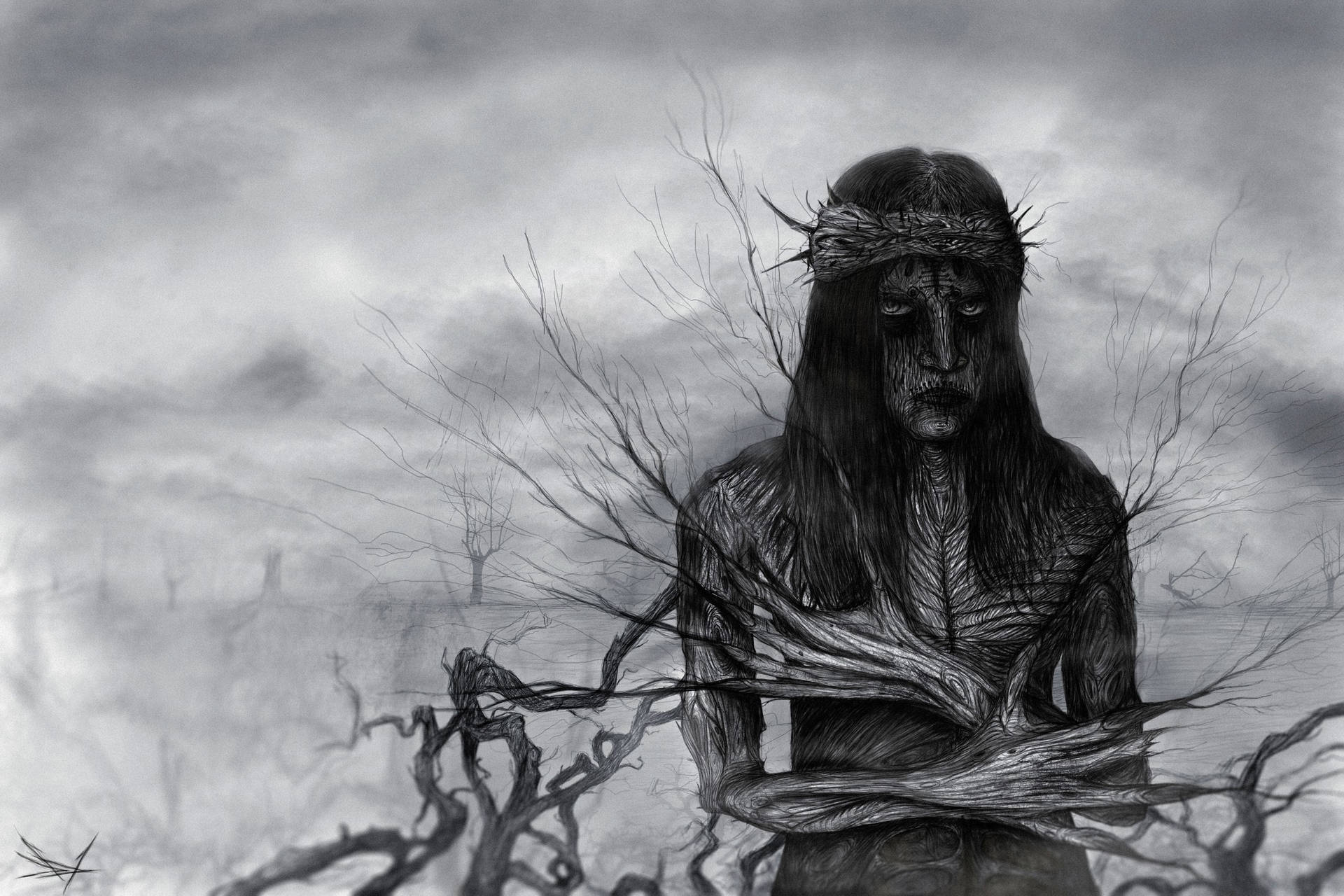Joey Jordison Dark Art Background