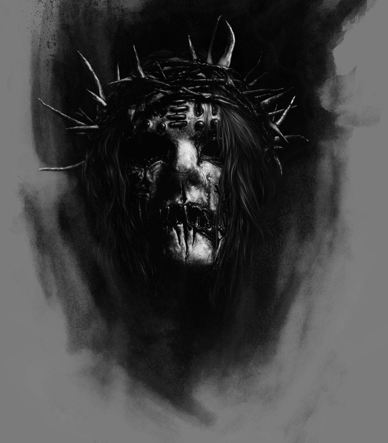Joey Jordison Grim Portrait Background