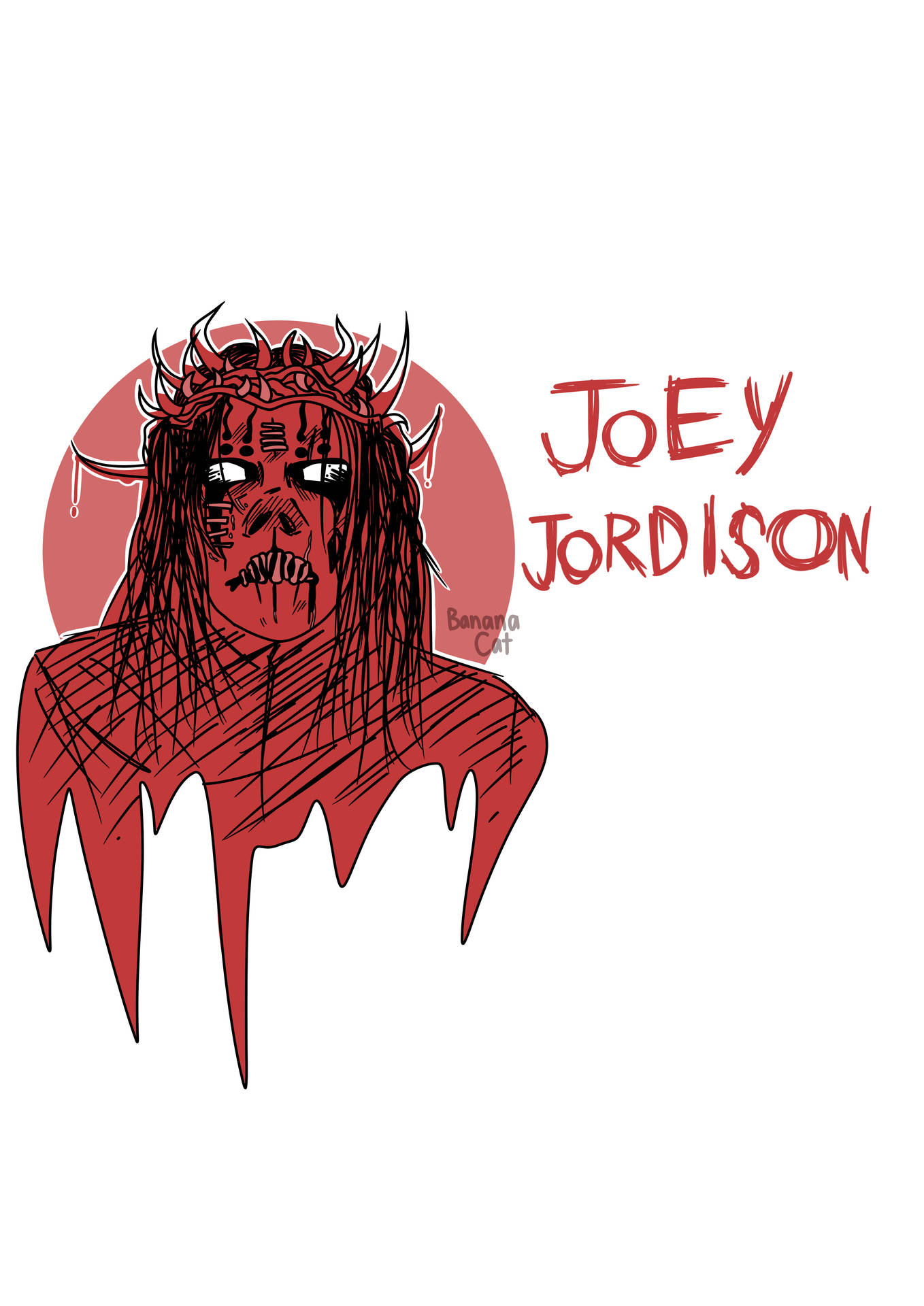 Joey Jordison Red Portrait Background