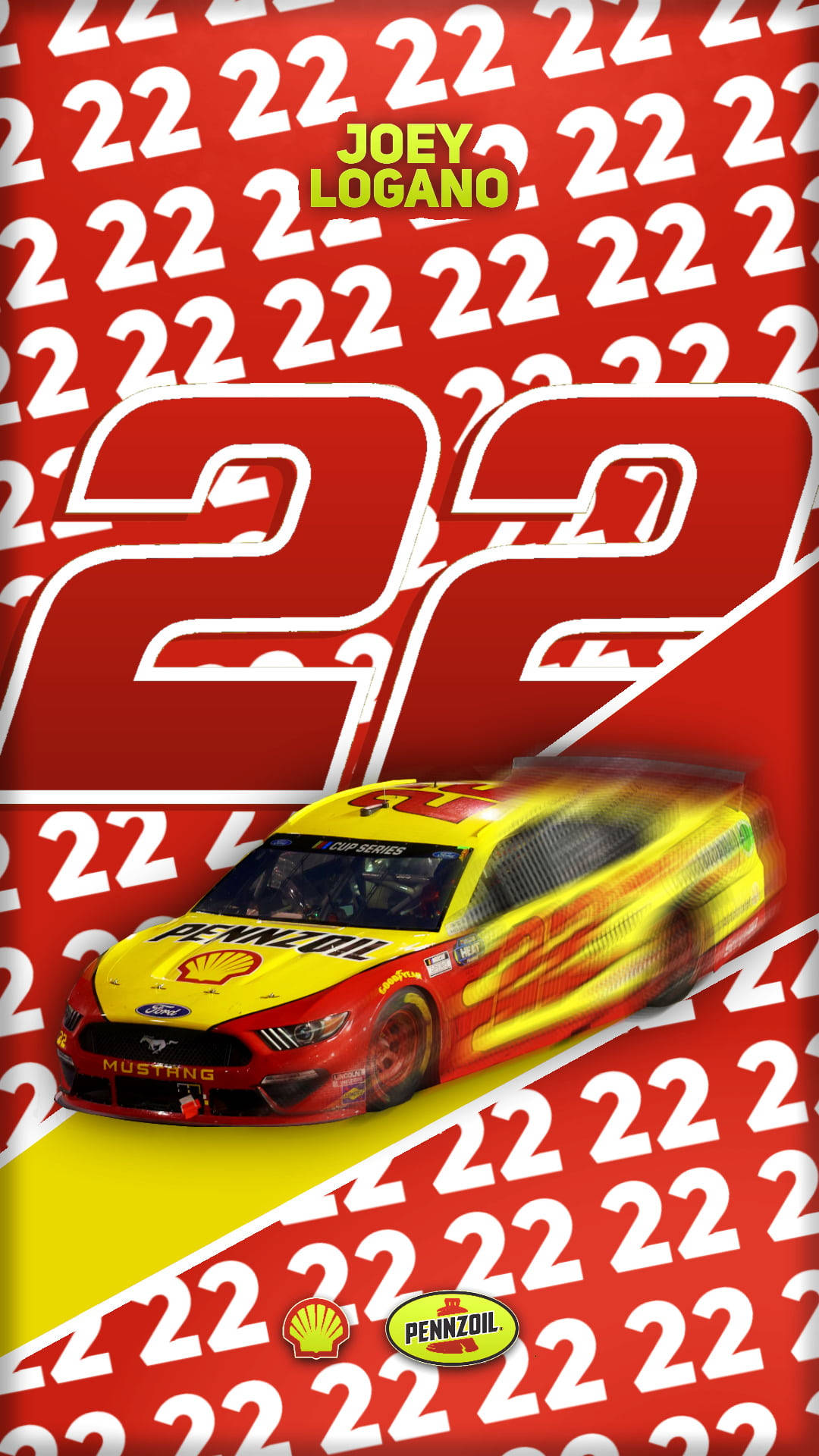 Joey Logano Red Yellow 22