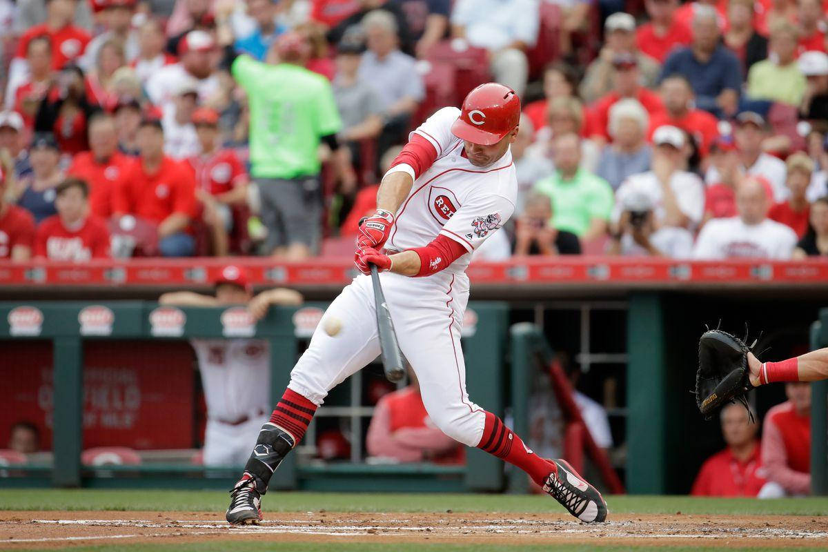 Joey Votto Hitting The Baseball