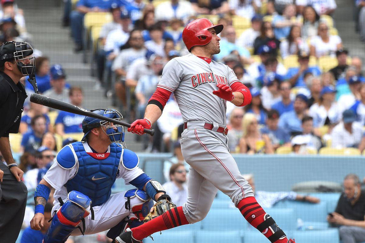 Joey Votto In Red And White