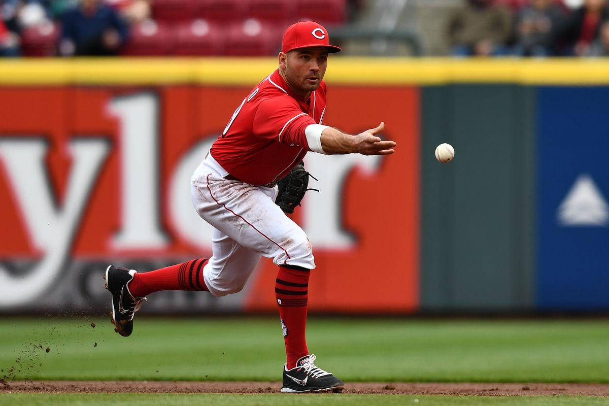 Joey Votto Throwing The Ball Background