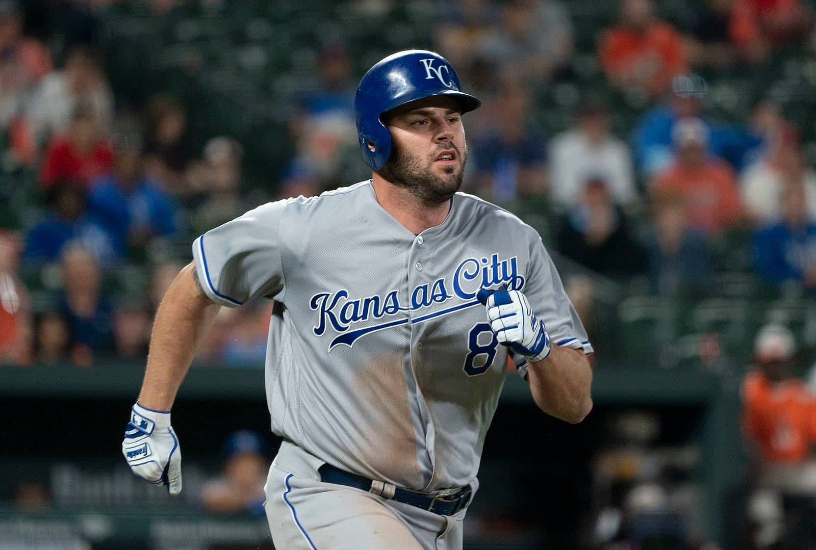 Jogging Mike Moustakas Background