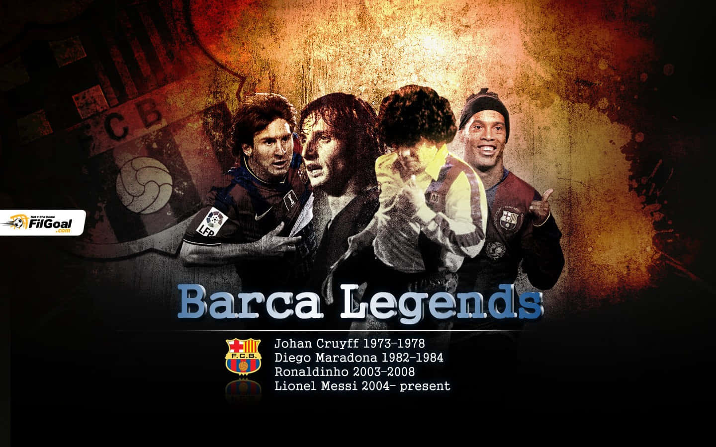Johan Cruyff Fc Barcelona Legends Poster