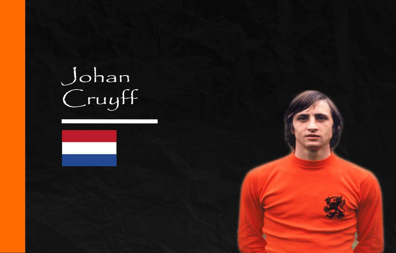 Johan Cruyff With Netherlands Flag