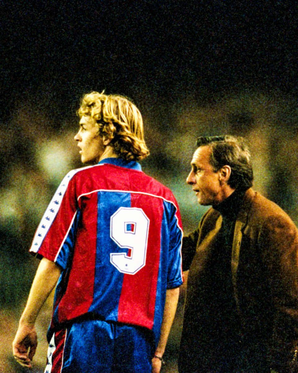 Johan Cruyff With Son Jordi Cruyff