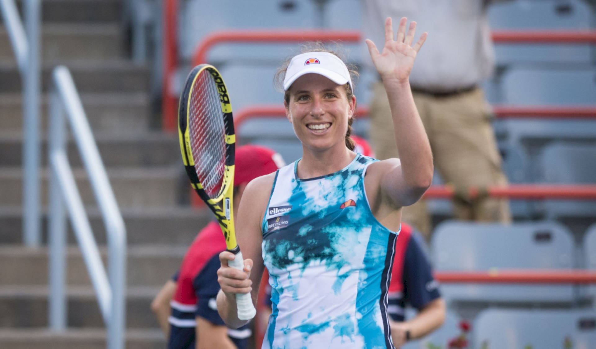 Johanna Konta Blue Tie-dye Top