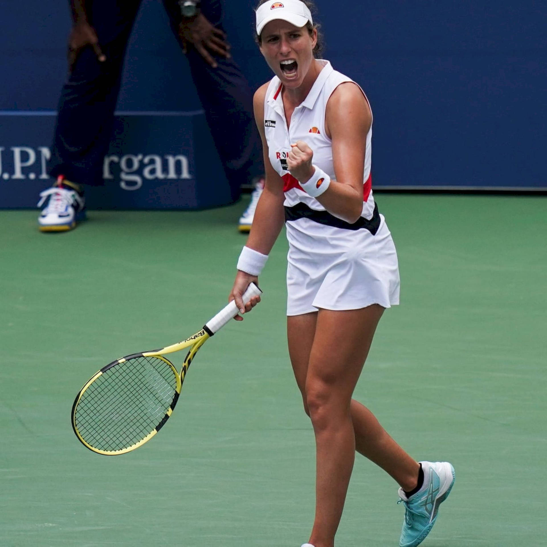 Johanna Konta Celebratory Fist Pump Background