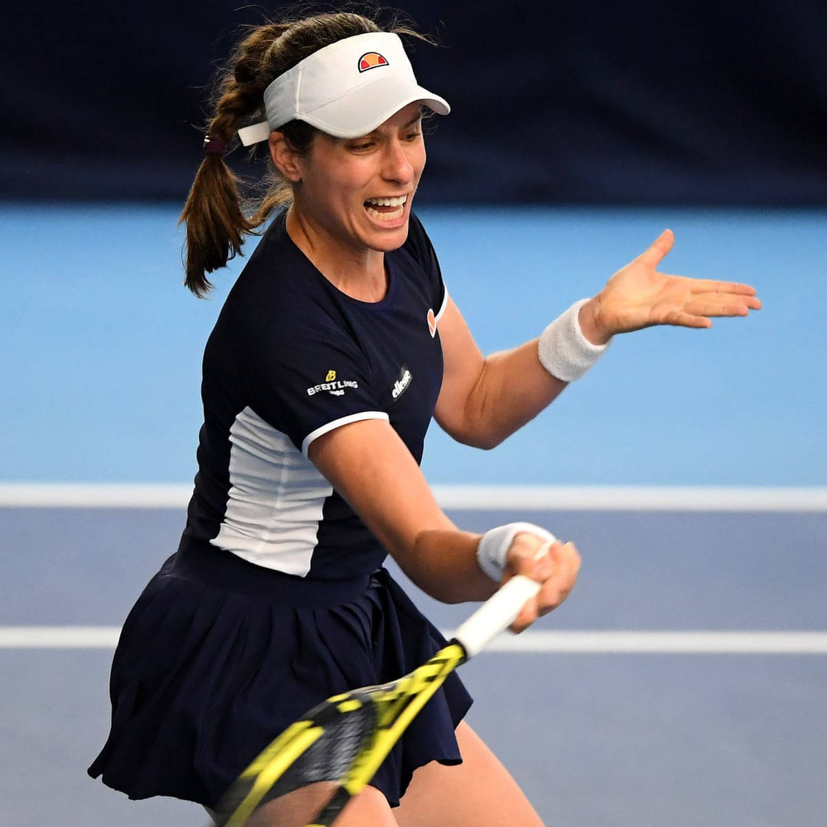 Johanna Konta Ponytail Braid Background