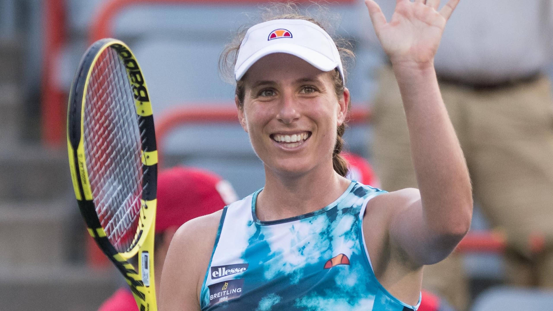 Johanna Konta Waving Background