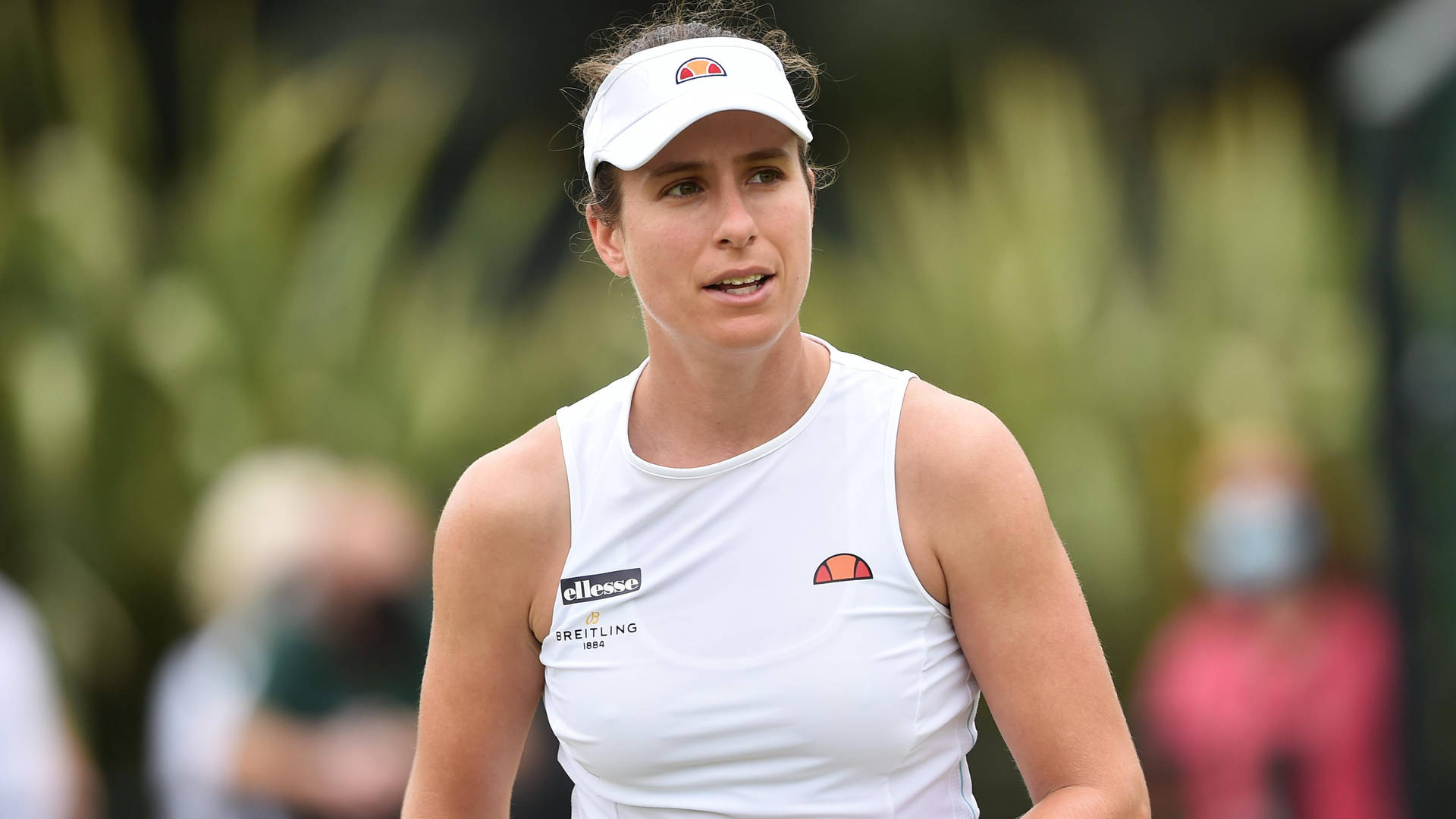 Johanna Konta White Visor Cap Background