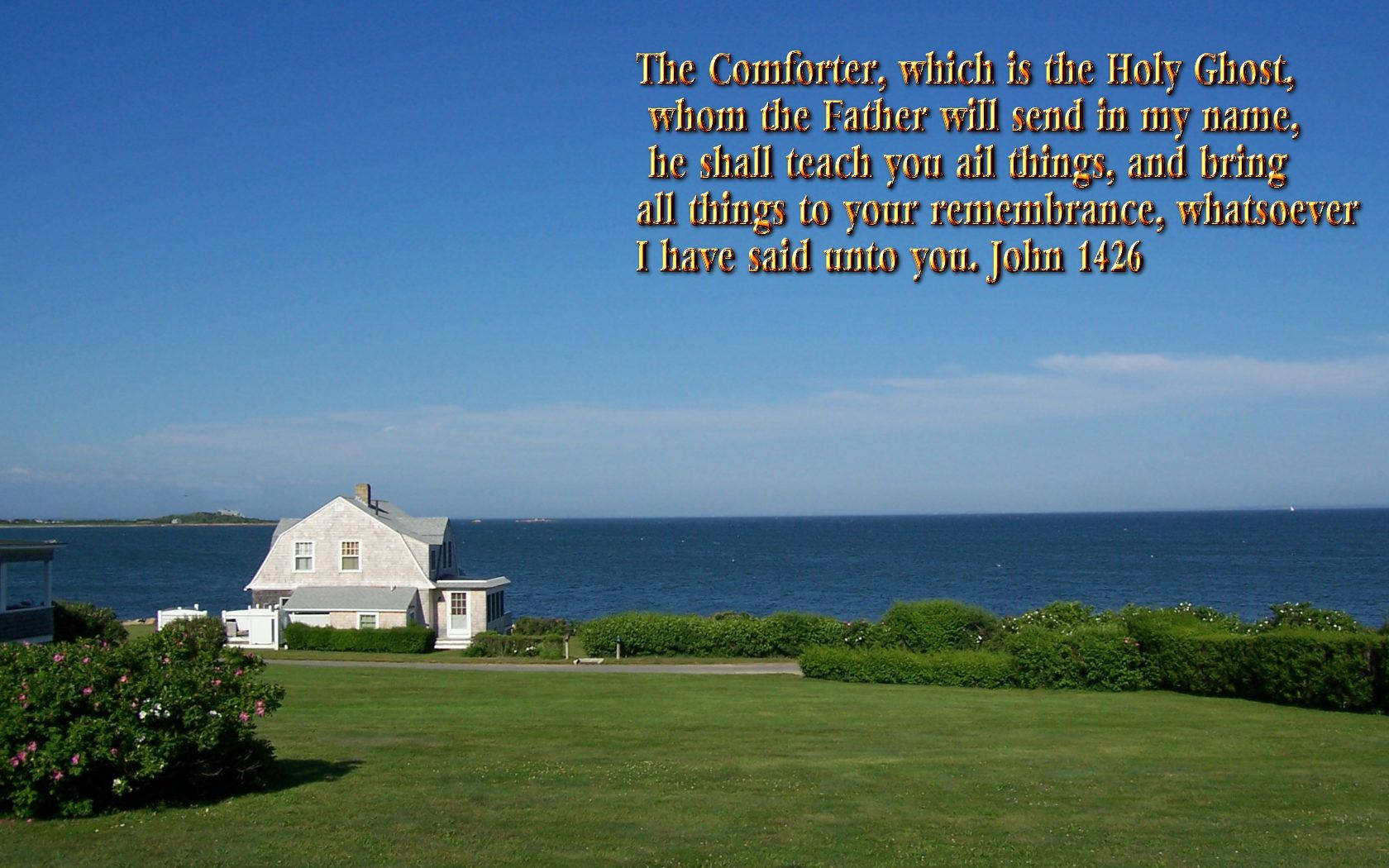 John 14:26 Bible Verse Laptop Background