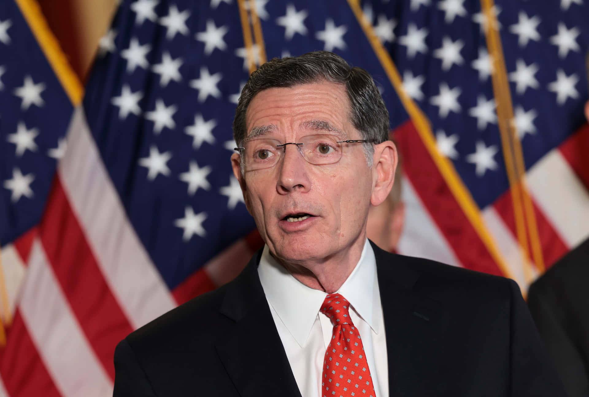 John Barrasso Us Flag Background Background